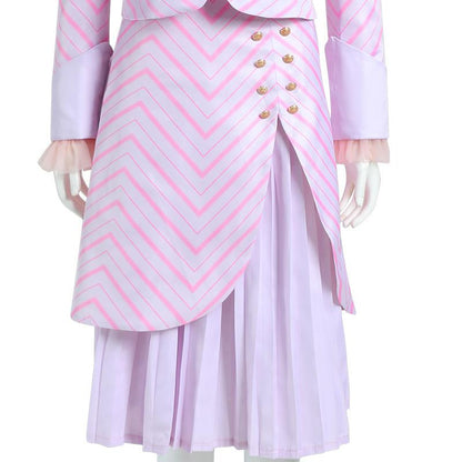 Wicked Movie Glinda Costume The Good Witch Costume Coat Shirt Dress Set