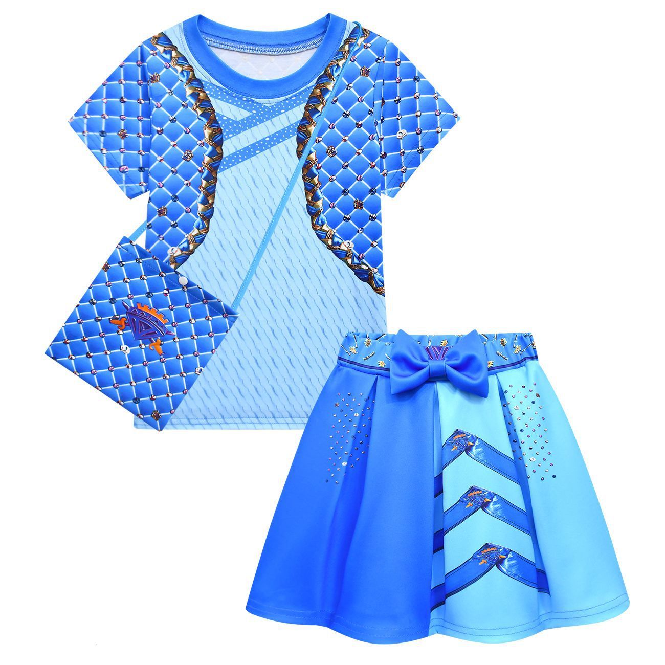 Conjunto de camiseta y falda de niña Chloe Charming, vestuario de verano The Rise Of Red para uso diario