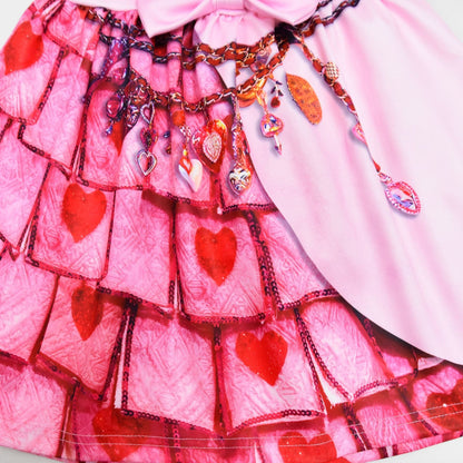 Tenue Reine de Cœur Princesse Bridget Robe Rose Film 2024 Costume Cosplay 3-10 Ans