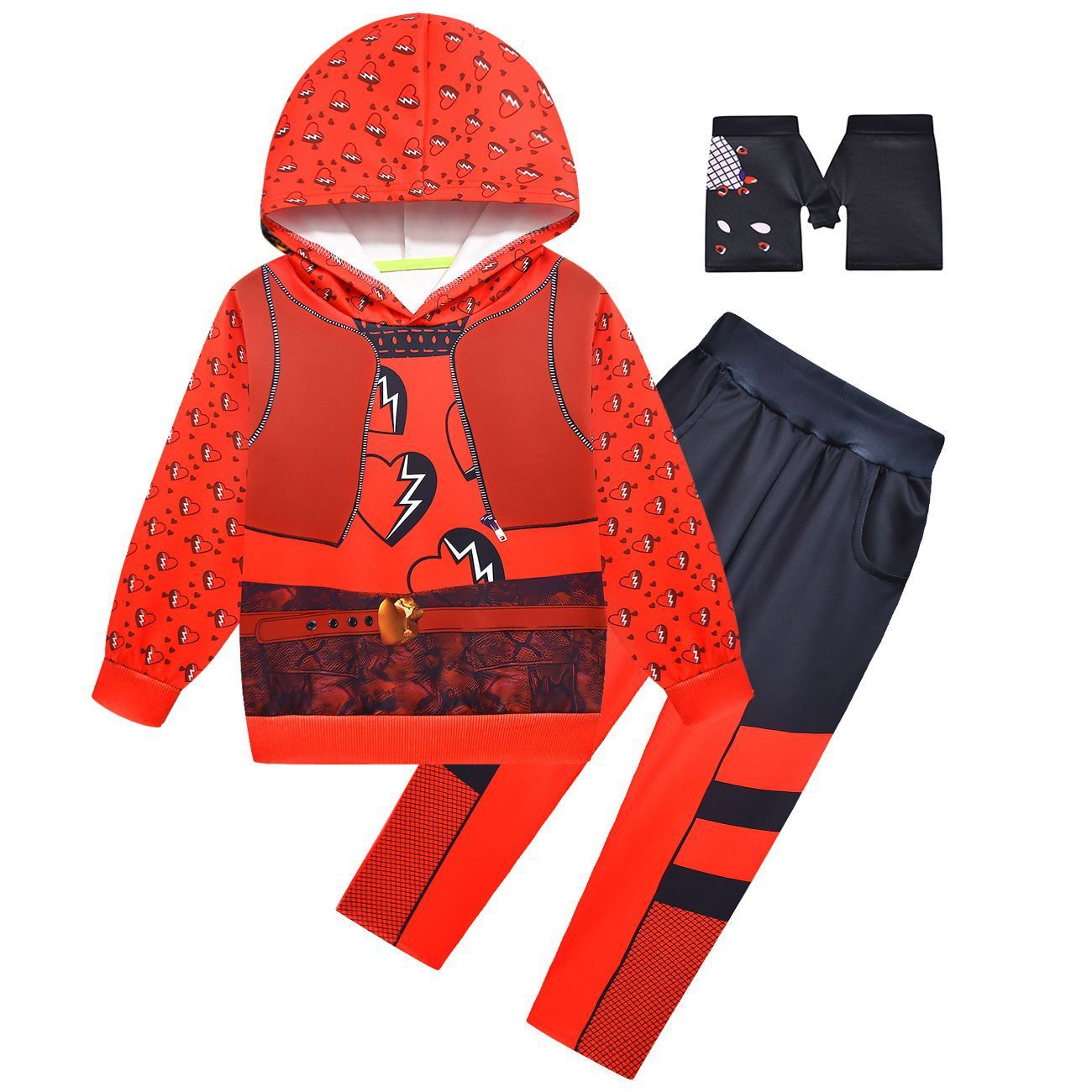 Ensemble sweat à capuche et pantalon rouges Princesse pour enfants La montée du survêtement à capuche rouge pour un usage quotidien