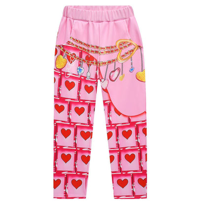 Filles La Reine de Cœur Tenue Bridget Sweat-shirt à capuche zippé Pantalon et accessoires pour Cosplay