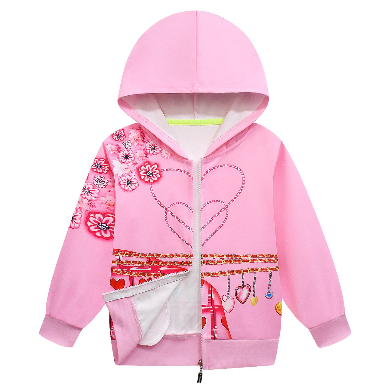 Filles La Reine de Cœur Tenue Bridget Sweat-shirt à capuche zippé Pantalon et accessoires pour Cosplay
