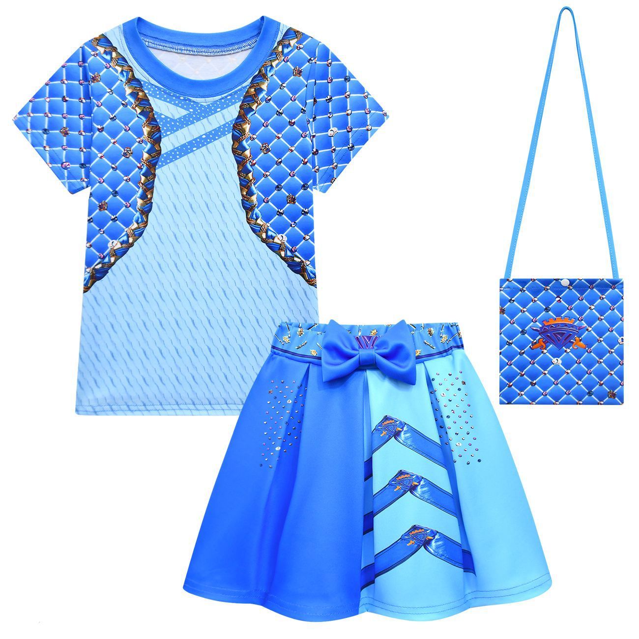 Conjunto de camiseta y falda de niña Chloe Charming, vestuario de verano The Rise Of Red para uso diario