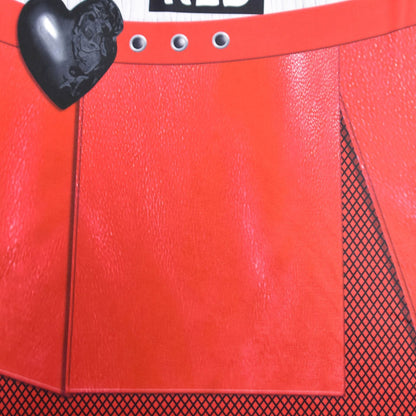 Filles La montée Rouge 4 Robe de princesse Film 2024 Costume rouge avec longue perruque rouge pour fête déguisée