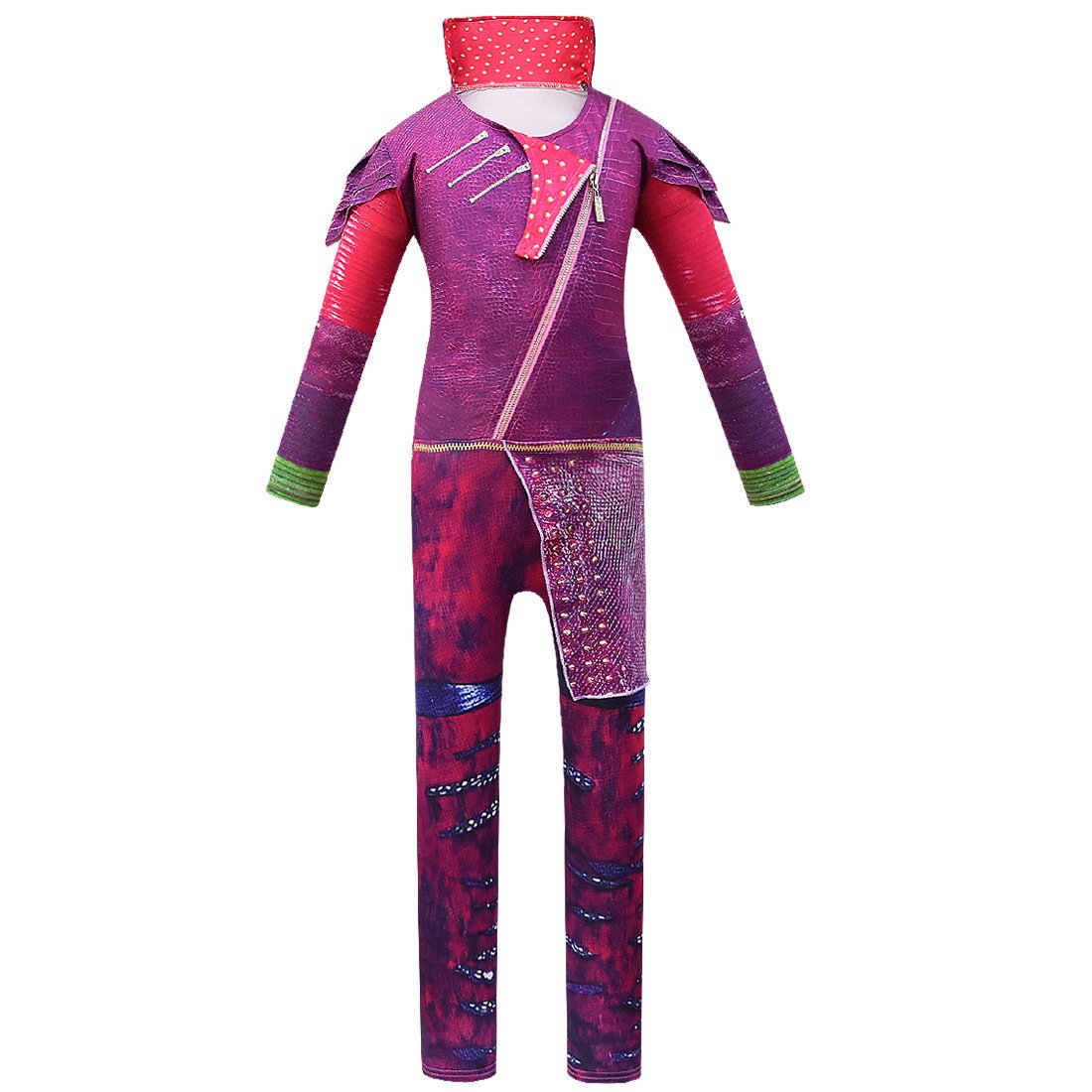 Déguisement pour enfants Mal, combinaison, perruque et gants pour Halloween ou Carnaval