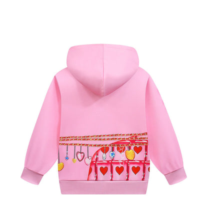 Filles La Reine de Cœur Tenue Bridget Sweat-shirt à capuche zippé Pantalon et accessoires pour Cosplay
