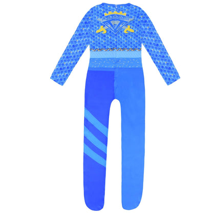 Disfraz de Chloe Charming para niñas con guantes, conjunto rojo y azul de Rise para carnaval