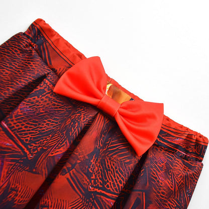 Ensemble T-shirt et jupe enfant princesse rouge tenue Fille de la Reine de Cœur
