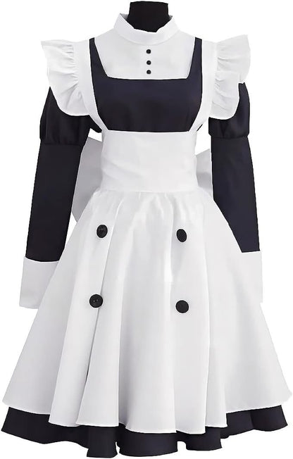 Adult Mey Rin Cosplay Costume Maid Halloween Outfit Girl Party Evening Dress
