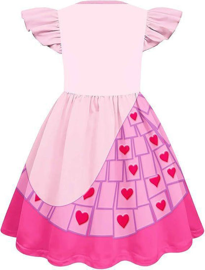 Filles Le costume de la Reine de Cœur Princesse Bridget Robe rose pour fête d'anniversaire