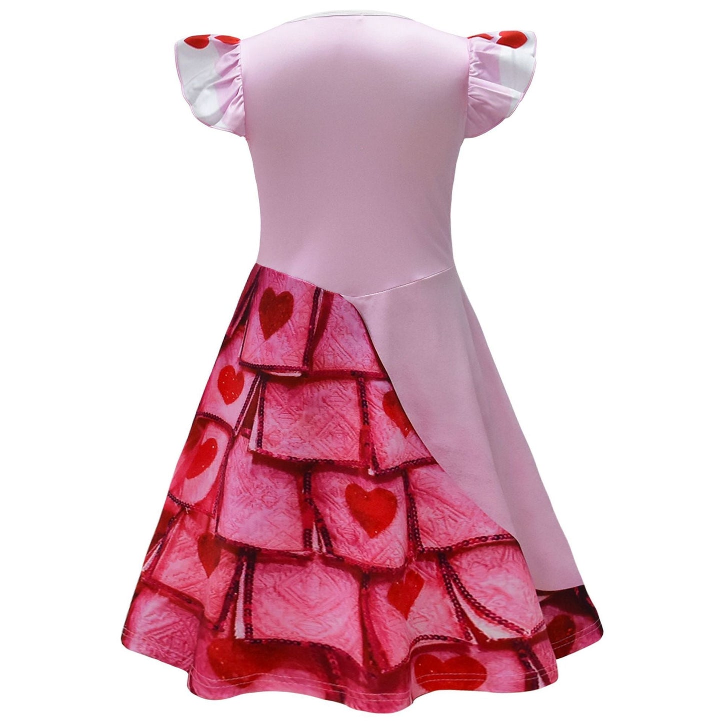 El auge del disfraz de Red Bridget, vestido rosa, princesa, la Reina de Corazones