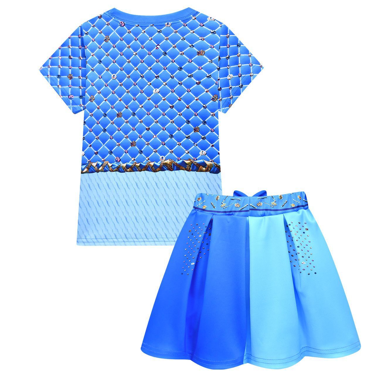 Conjunto de camiseta y falda de niña Chloe Charming, vestuario de verano The Rise Of Red para uso diario