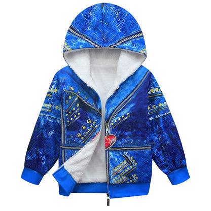Sweat-shirt à capuche zippé en polaire chaud Evie pour enfants, hauts à la mode pour le quotidien