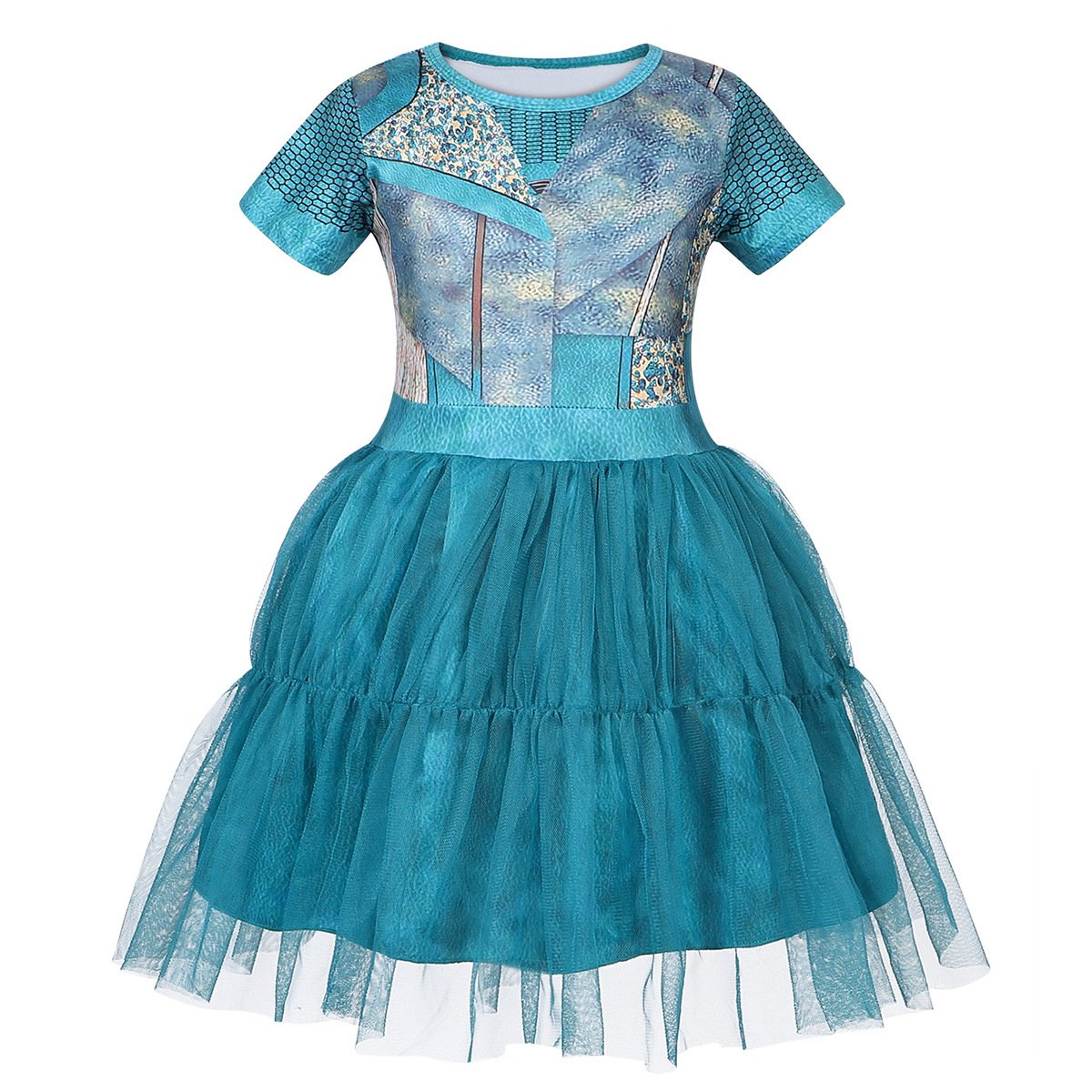 Robe de princesse en tulle et maille pour enfants Uma - Déguisement d'Halloween pour filles