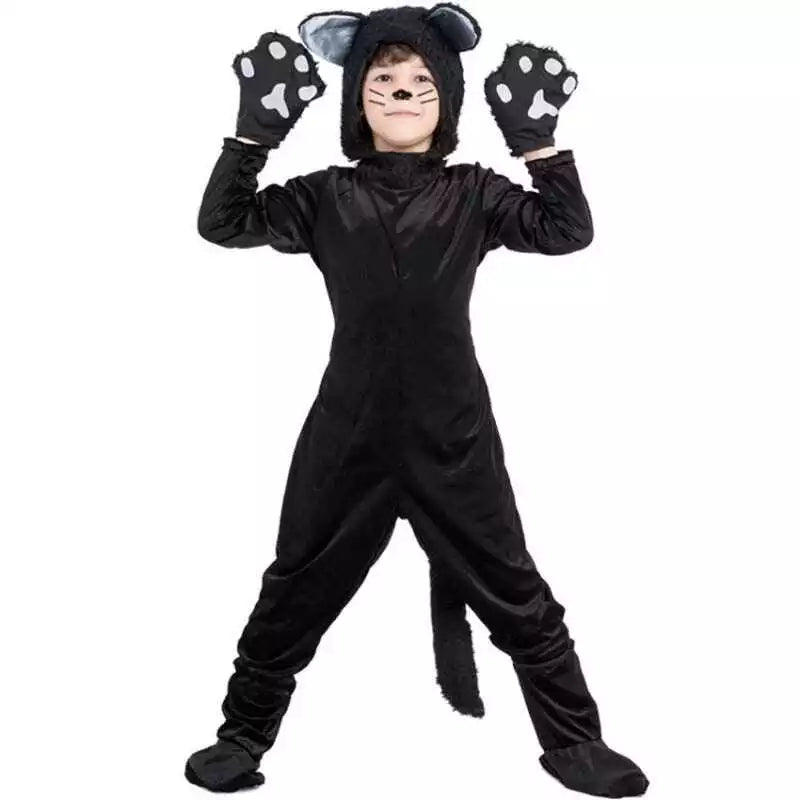 Family Cat Costumes Adult and Kids Black Cat Costume Family Dress Up Suit