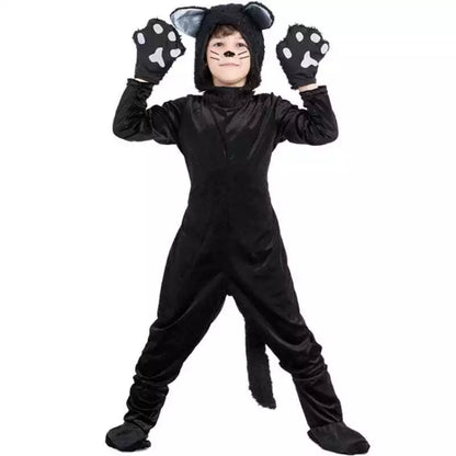 Family Cat Costumes Adult and Kids Black Cat Costume Family Dress Up Suit