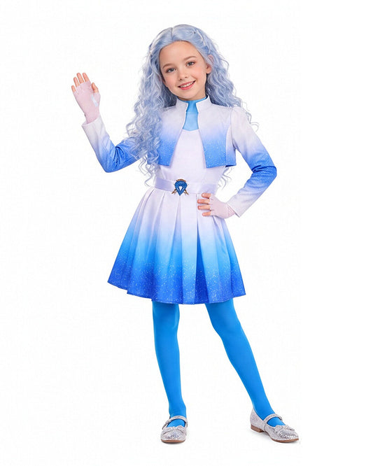 Chloe Costume Blue Princess Skirt with Jacket and Accessories for Kids Adults Halloween Party