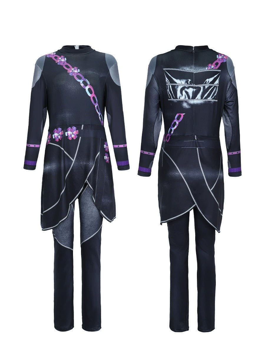 Kids Kpop Black Battle Suit Rumi Mira Zoey Warrior Costumes