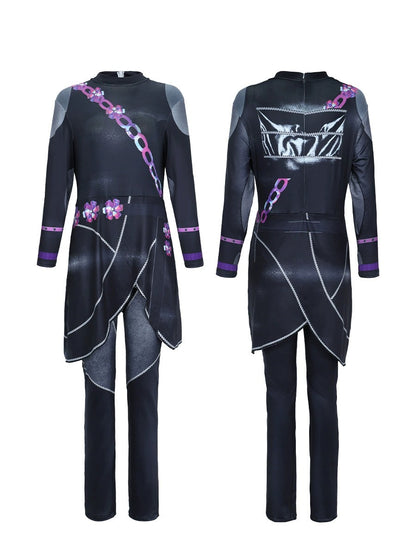 Kids Kpop Black Battle Suit Rumi Mira Zoey Warrior Costumes