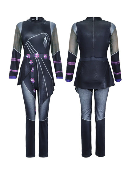 Kids Kpop Black Battle Suit Rumi Mira Zoey Warrior Costumes