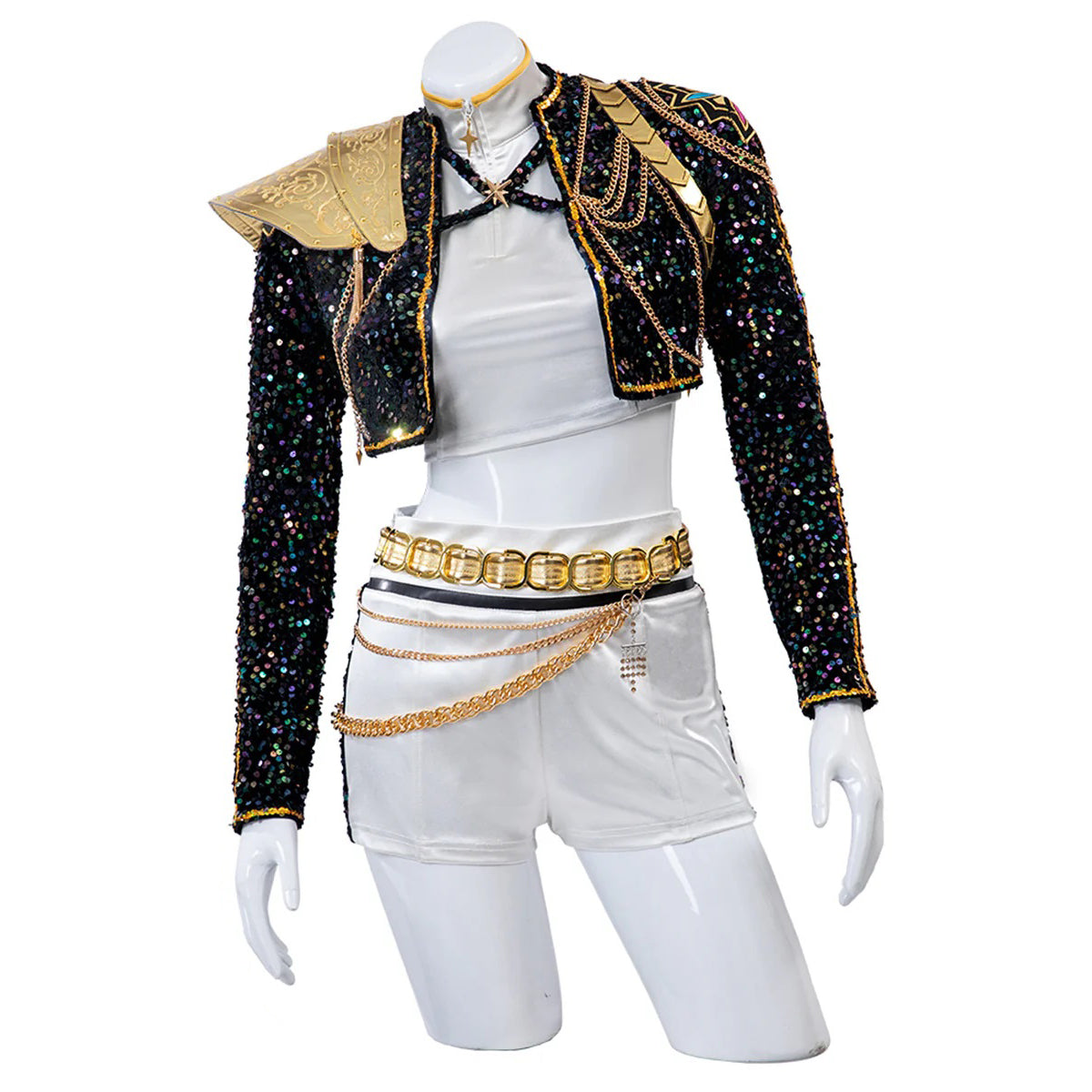KPop Rumi Golden Deluxe Costume 4-Piece Stage Performance Outfit Full Set
