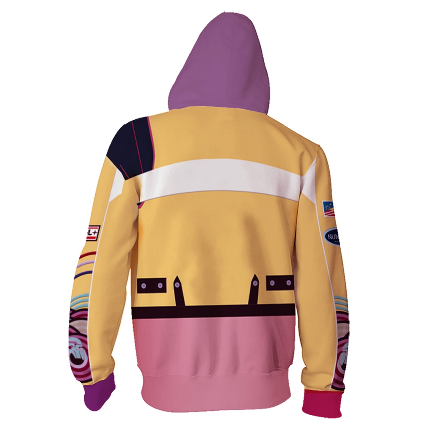 Yellow Pop Star Hoodie Causal Zip-up Sweatshirt for Daily Cosplay Wear