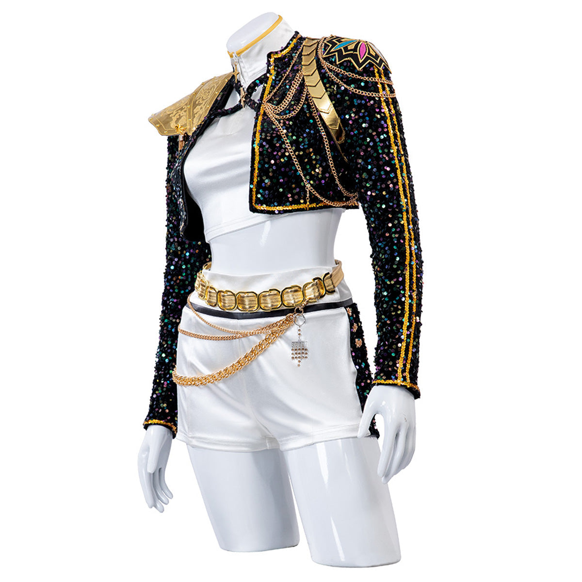 KPop Rumi Golden Deluxe Costume 4-Piece Stage Performance Outfit Full Set