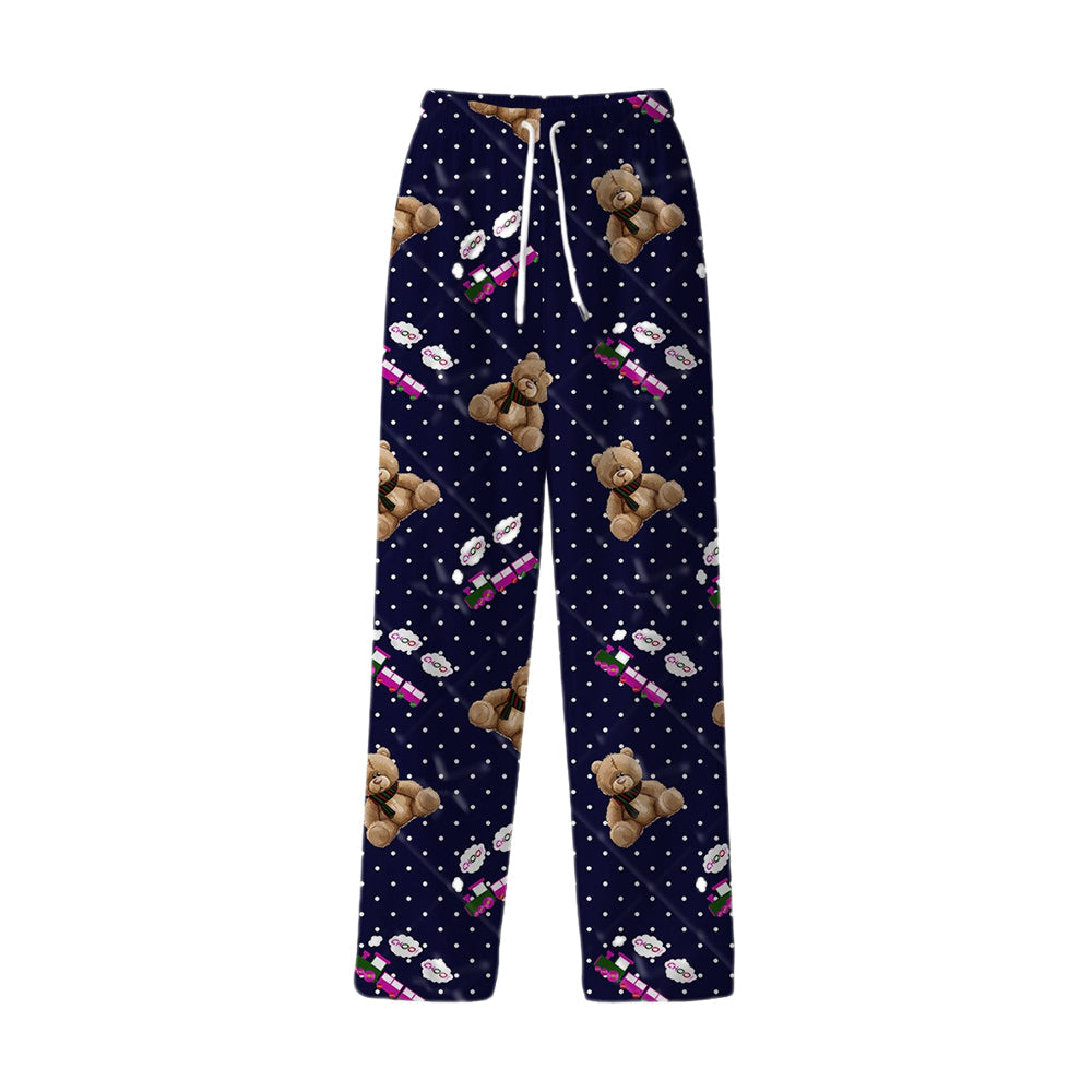 Rumi Pajamas Cute Bear Shirt and Pants Suit Kids Adult Casual Costume for Daily Wear