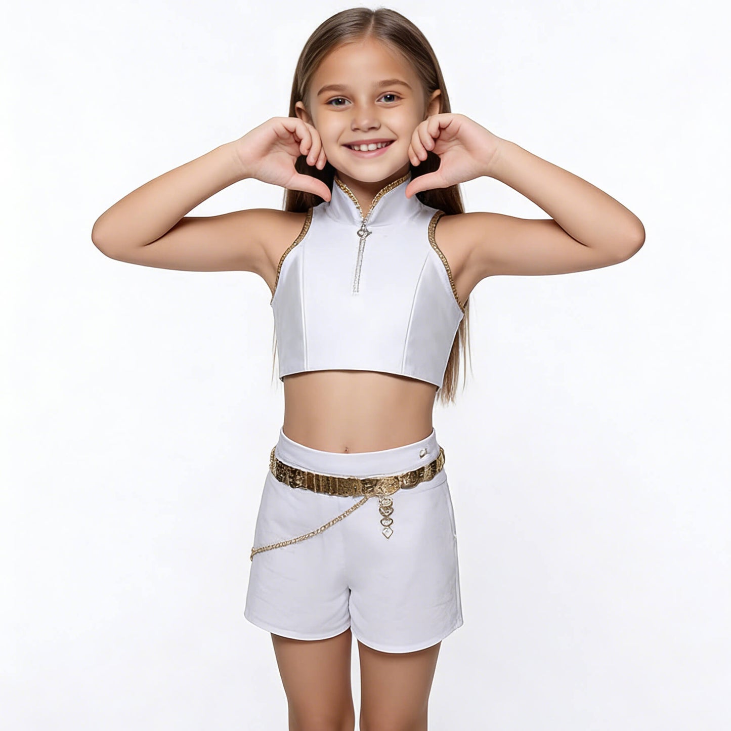 KPop Rumi Costume White Stage Dance Outfit Full Set Party Carnival Cosplay Outfit