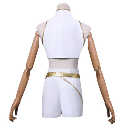 KPop Rumi Costume White Stage Dance Outfit Full Set Party Carnival Cosplay Outfit