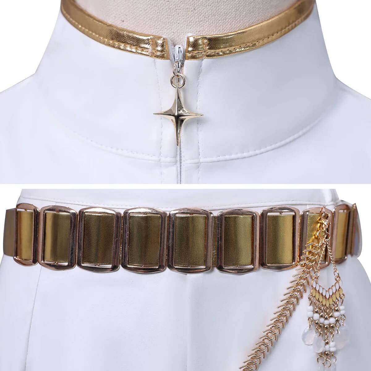 KPop Rumi Costume White Stage Dance Outfit Full Set Party Carnival Cosplay Outfit