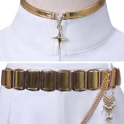 KPop Rumi Costume White Stage Dance Outfit Full Set Party Carnival Cosplay Outfit