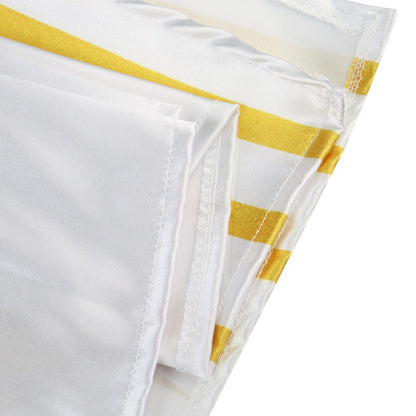 K-Pop Stage Performance Outfit Black & Gold Fringed Crop Top with White Skirt