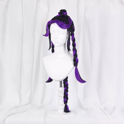 Lily Love Braids Wig Purple Lily Cosplay Triple Braids Long Wig for Kids Adults Cosplay