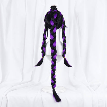Lily Love Braids Wig Purple Lily Cosplay Triple Braids Long Wig for Kids Adults Cosplay