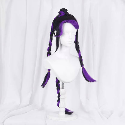 Lily Love Braids Wig Purple Lily Cosplay Triple Braids Long Wig for Kids Adults Cosplay
