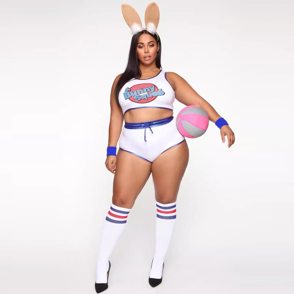 Women Lola Bunny Costume #10 Basketball Jersey 90s Movie Cosplay Outfit