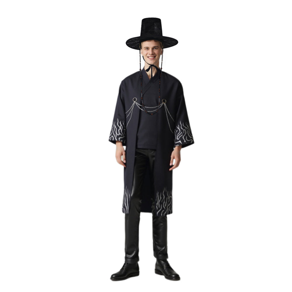 KPop Black Stage Outfit  “Your Idol” Performance Full Set For Boys and Men Party Cosplay Costume