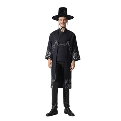 KPop Black Stage Outfit  “Your Idol” Performance Full Set For Boys and Men Party Cosplay Costume