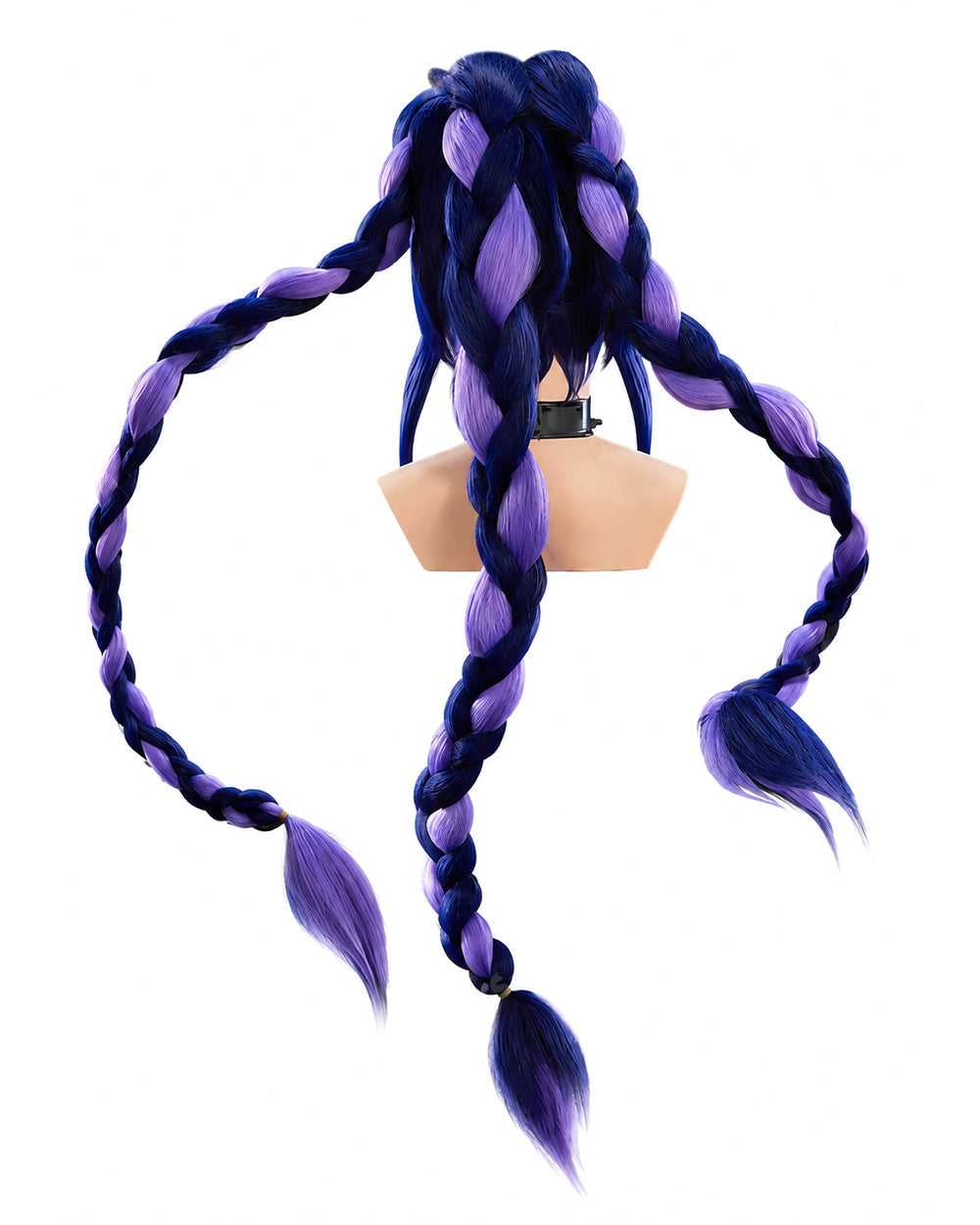 Chapter 5 Lily Wig Navy Purple Mixed Long Triple Braids Wig for Kids Adults Cosplay