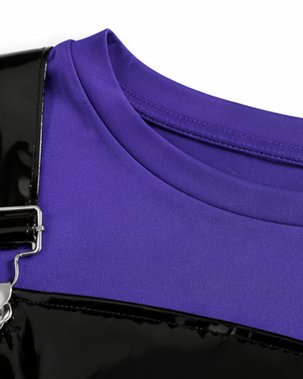 Kids Lily Chapter 5 Costume 2026 Game Play 3-Piece Lily Cosplay Purple Faux Leather Dress Shirt and Leg Sleeves