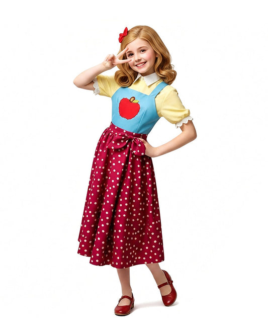 Scary Teacher Cosplay Costume Chapter 3 Yellow Vintage Shirt Vest and Skirt for Girls Women Halloween Cosplay