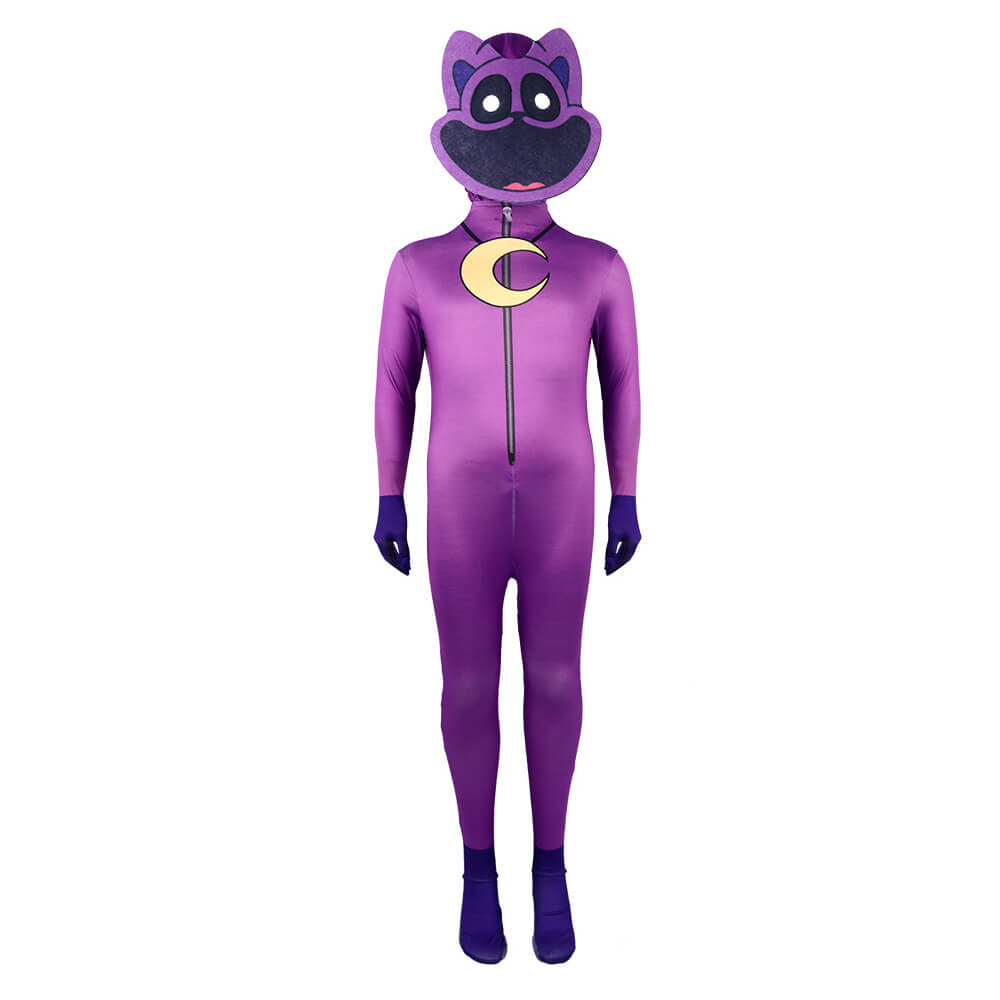 Catnap Costume Smiling Critters Cosplay Outfit Catnap Zentai and Mask ...