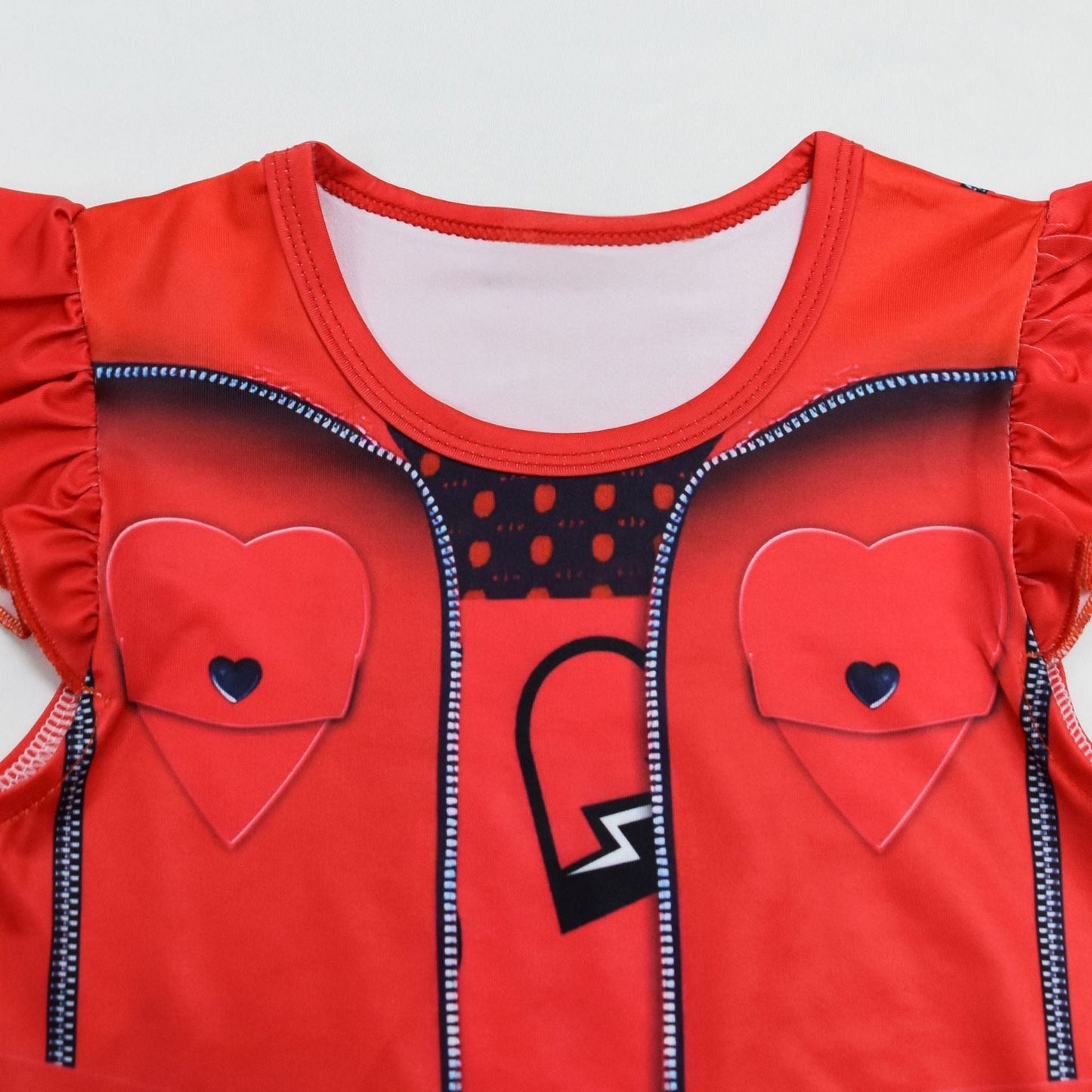 Filles La montée de la robe rouge princesse Costume rouge et perruque pour le carnaval d'Halloween