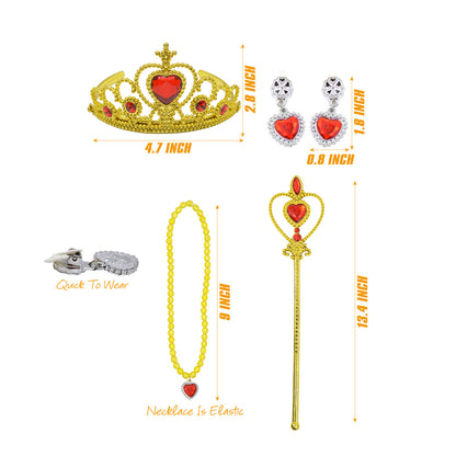 Light-up Princess Belle Costume Girls Princess Belle Dress Up Cosplay Outfit