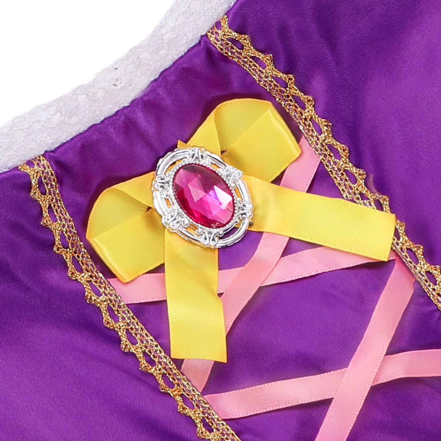 Vestido de princesa iluminado para niñas, vestido de fiesta, disfraz de princesa de pelo largo