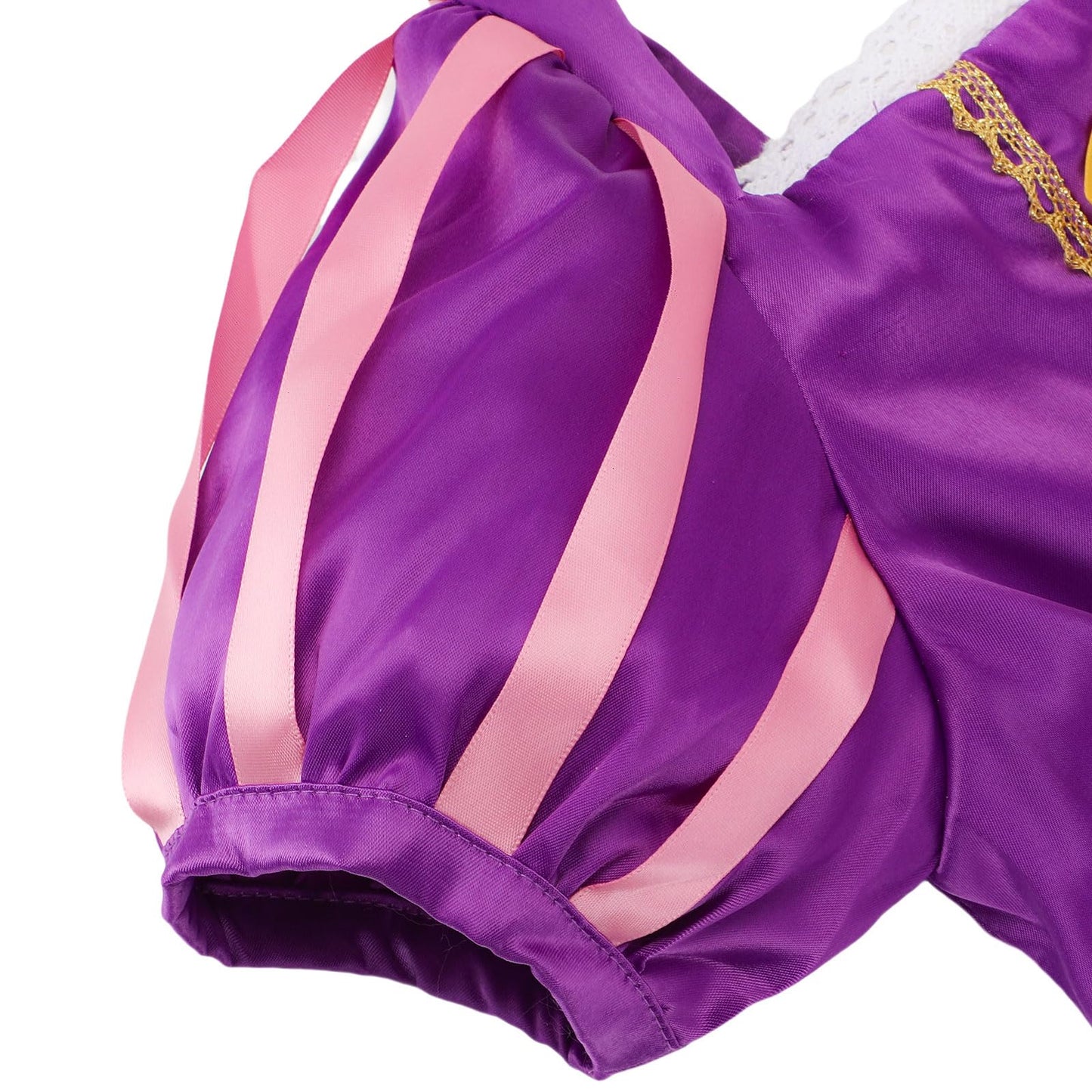 Vestido de princesa iluminado para niñas, vestido de fiesta, disfraz de princesa de pelo largo