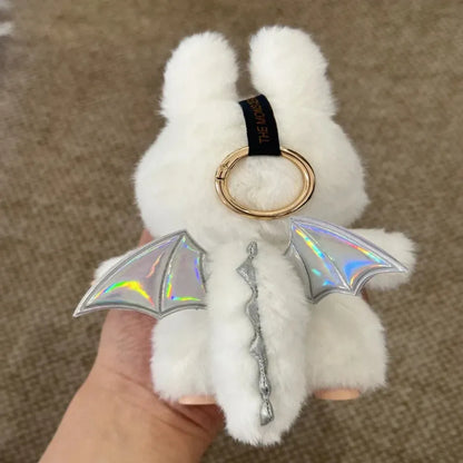 6.7in Labubu Keychain Plush Doll Spooky Monster Staffed Labubu Pumpkin Toy