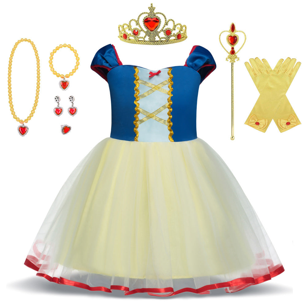 Vestido de Princesa para Niñas Pequeñas Traje de Fiesta de Disfraces de Cosplay