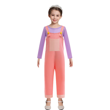 Kids Jax Costume Purple Rabbit Jax Sweatshirt Suspender Pants Overalls Cosplay Outfit